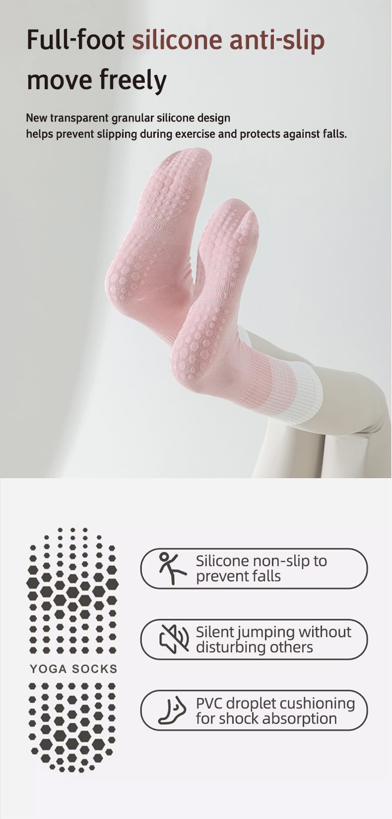 Superior Traction with Full-Sole Silicone Integration
