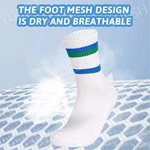 Anti-Slip Terry Mid-Calf Badminton Socks