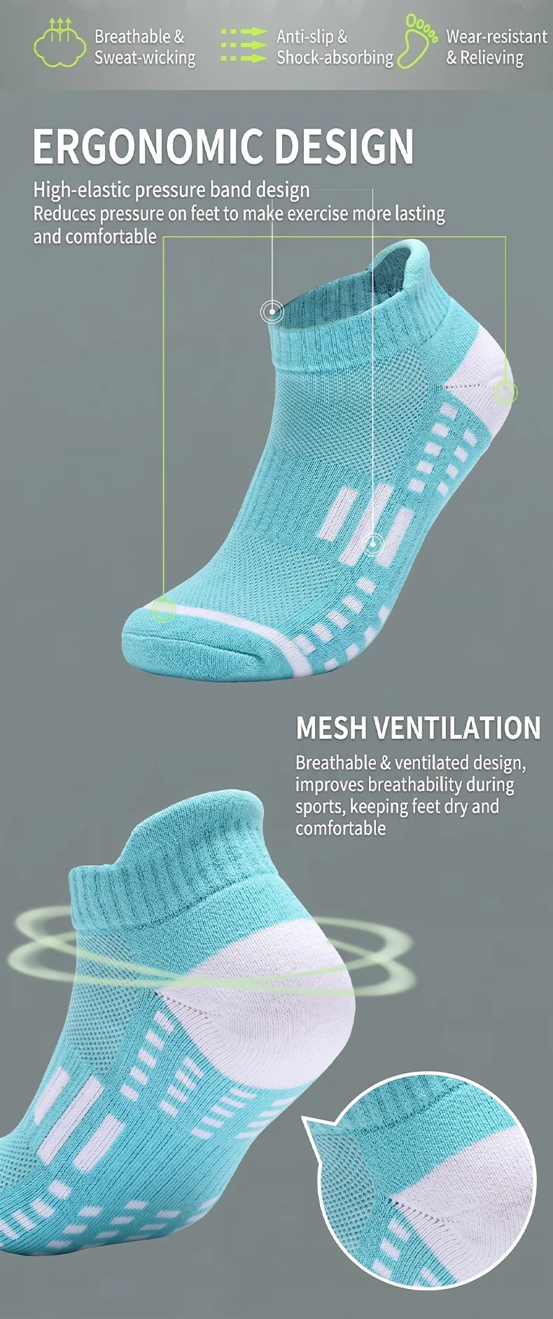 Ergonomic Ankle-Cut Stability