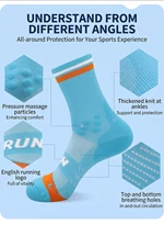 Quick Dry Nylon Running Cycling Crew Socks
